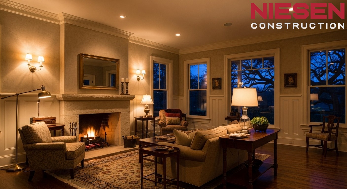 A beautifully lit living room