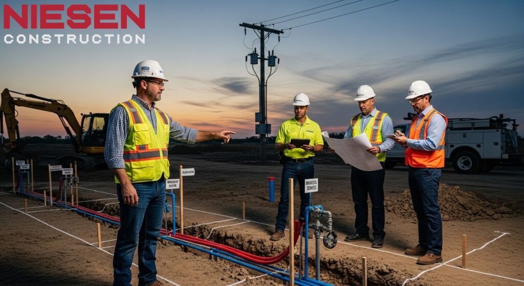 Custom home builder coordinating