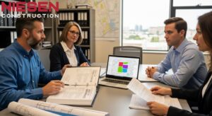 Professional custom home builder reviewing local building codes