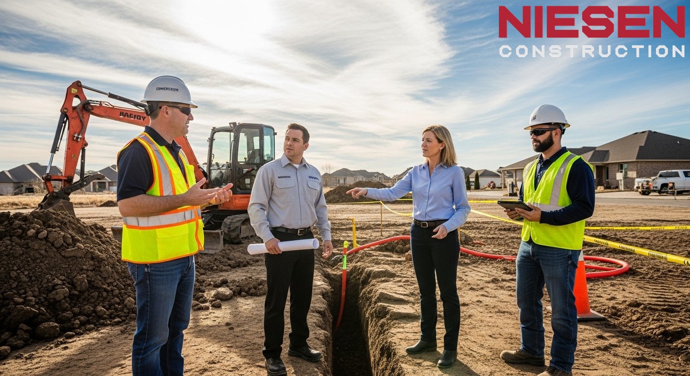 Custom home builder coordinating