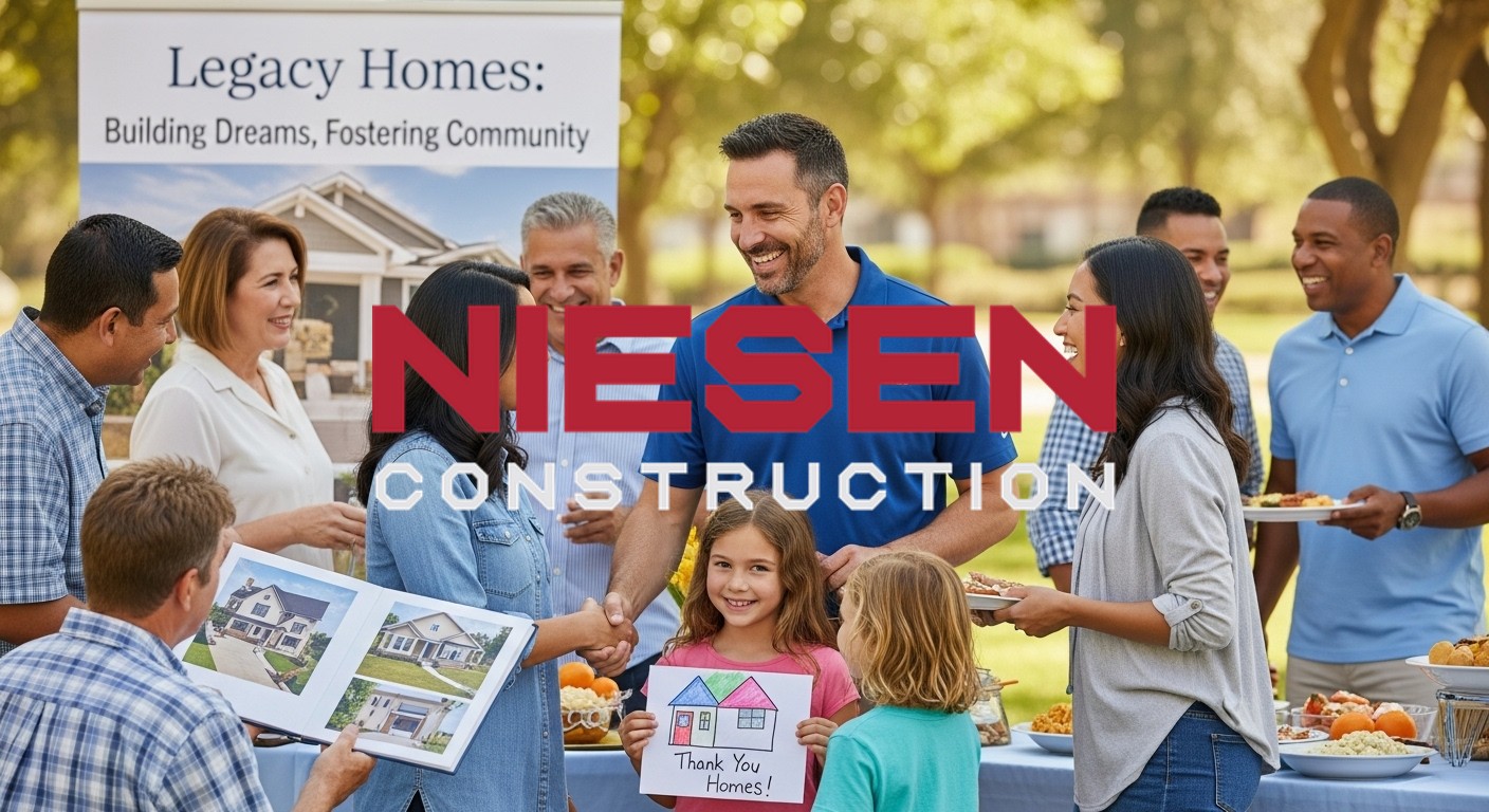 Custom home builder at a community event