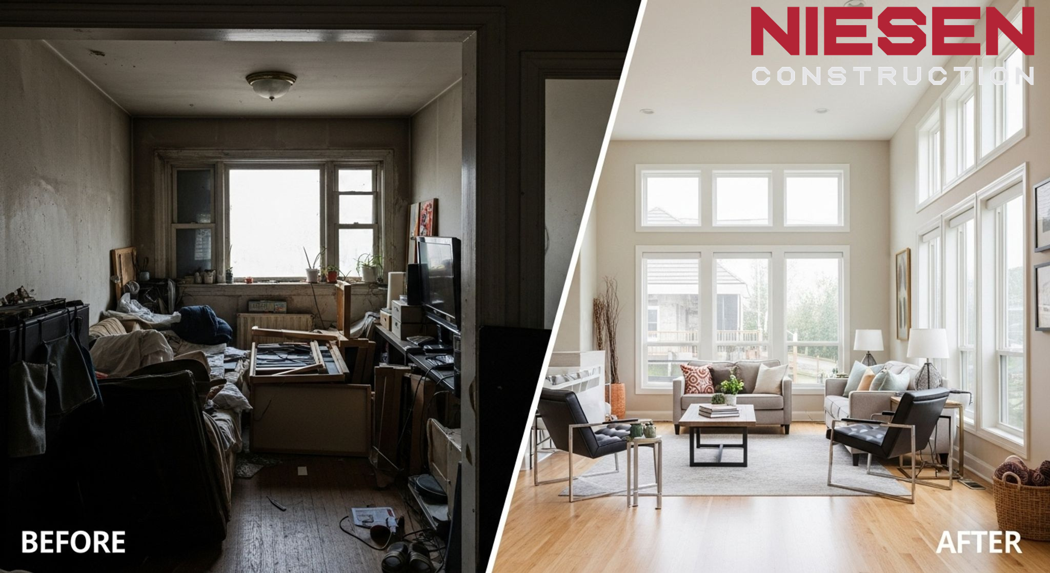 Before-and-after style split image