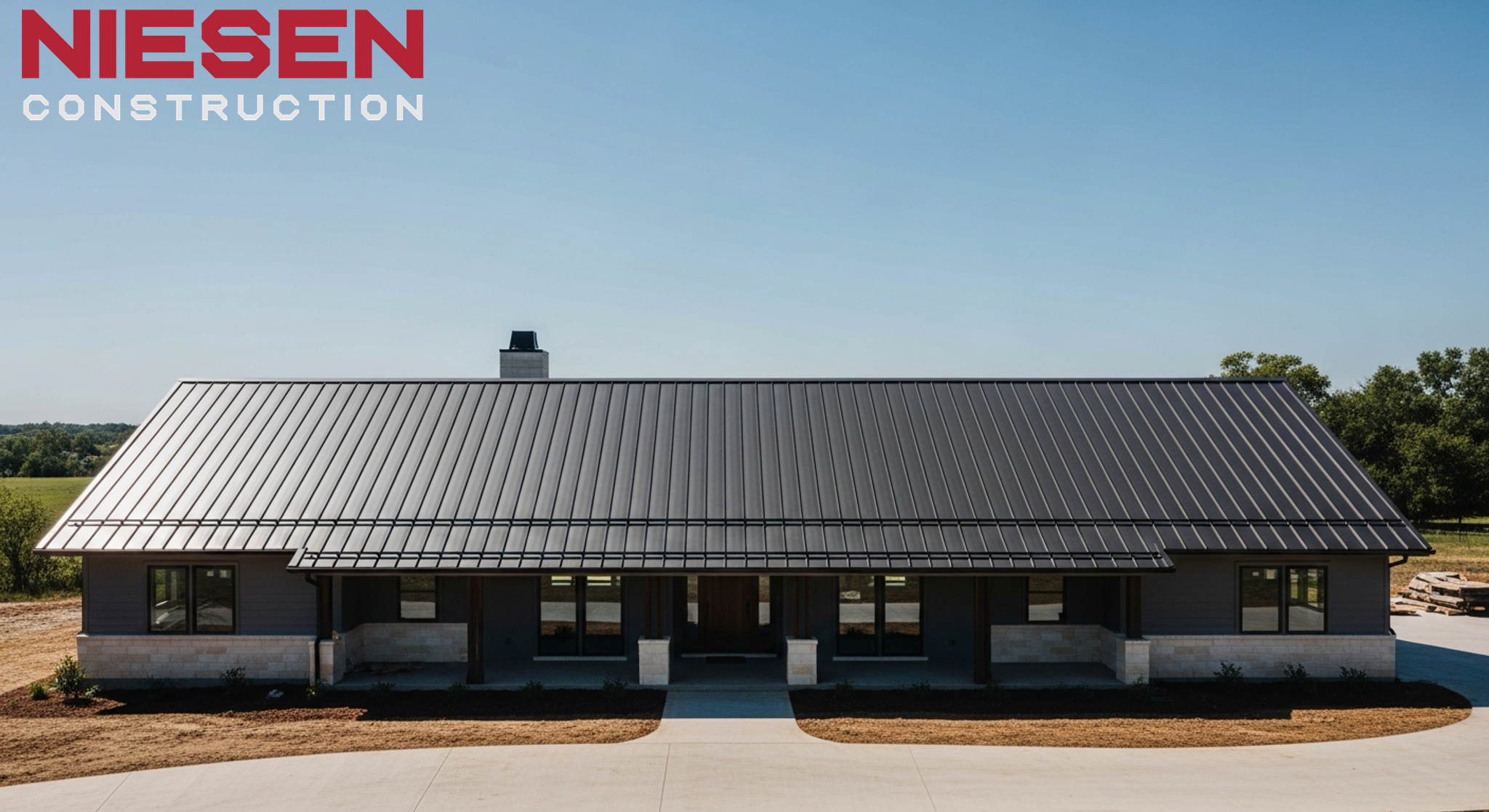 ustom home under construction showing solar-ready electrical infrastructure and roof design considerations